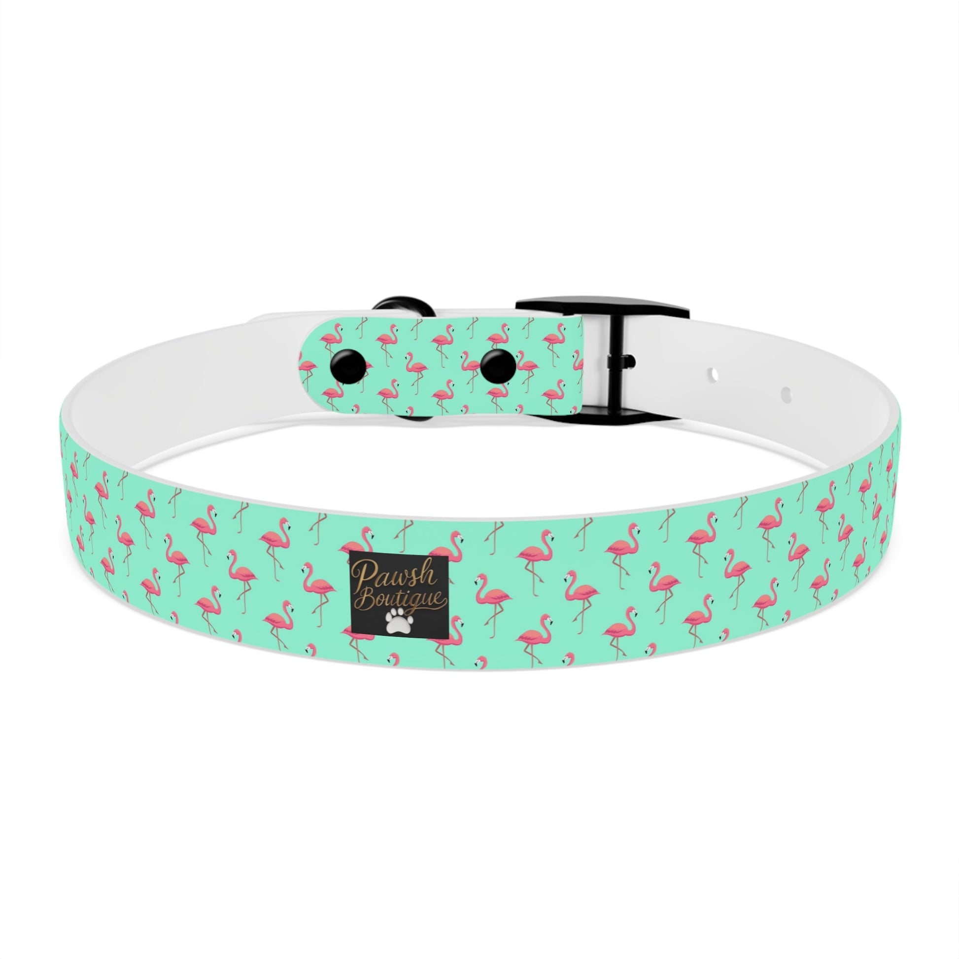 Flamingo Pattern Dog Collar, Stylish Pet Accessory, Summer Dog Gear, Perfect Gift for Dog Lovers, Adjustable Pet Collar, Tropical Dog Printify