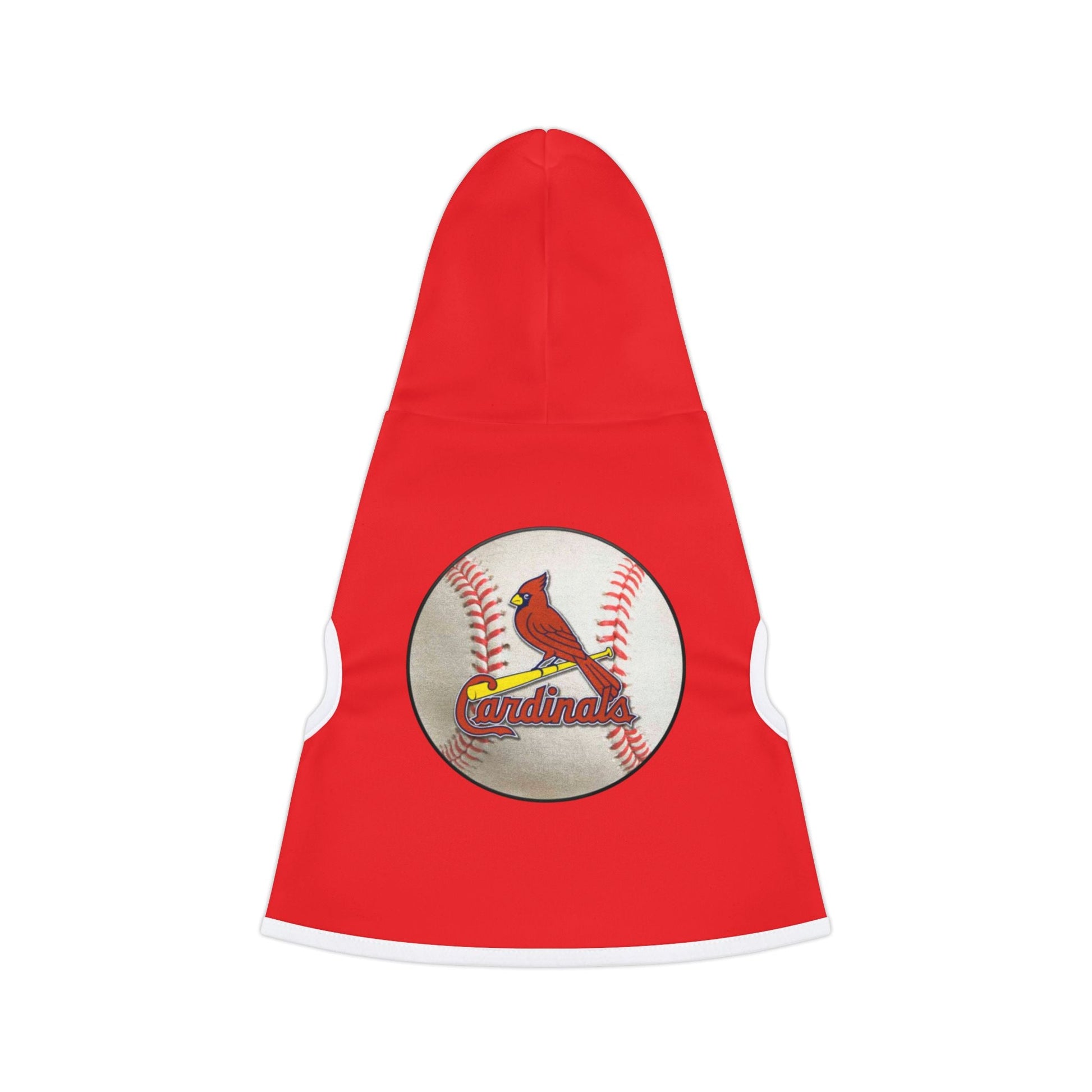Cardinal Baseball Pet Hoodie, Dog Hoodie, Fun Pet Apparel, Sports Hoodie for Dogs, Pet Gift for Baseball Lovers Printify