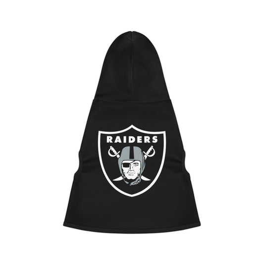 Raiders Pet Hoodie for Sports Fans, Cozy Pet Apparel, Dog & Cat Wear, NFL Team Merchandise, Perfect for Game Days Printify