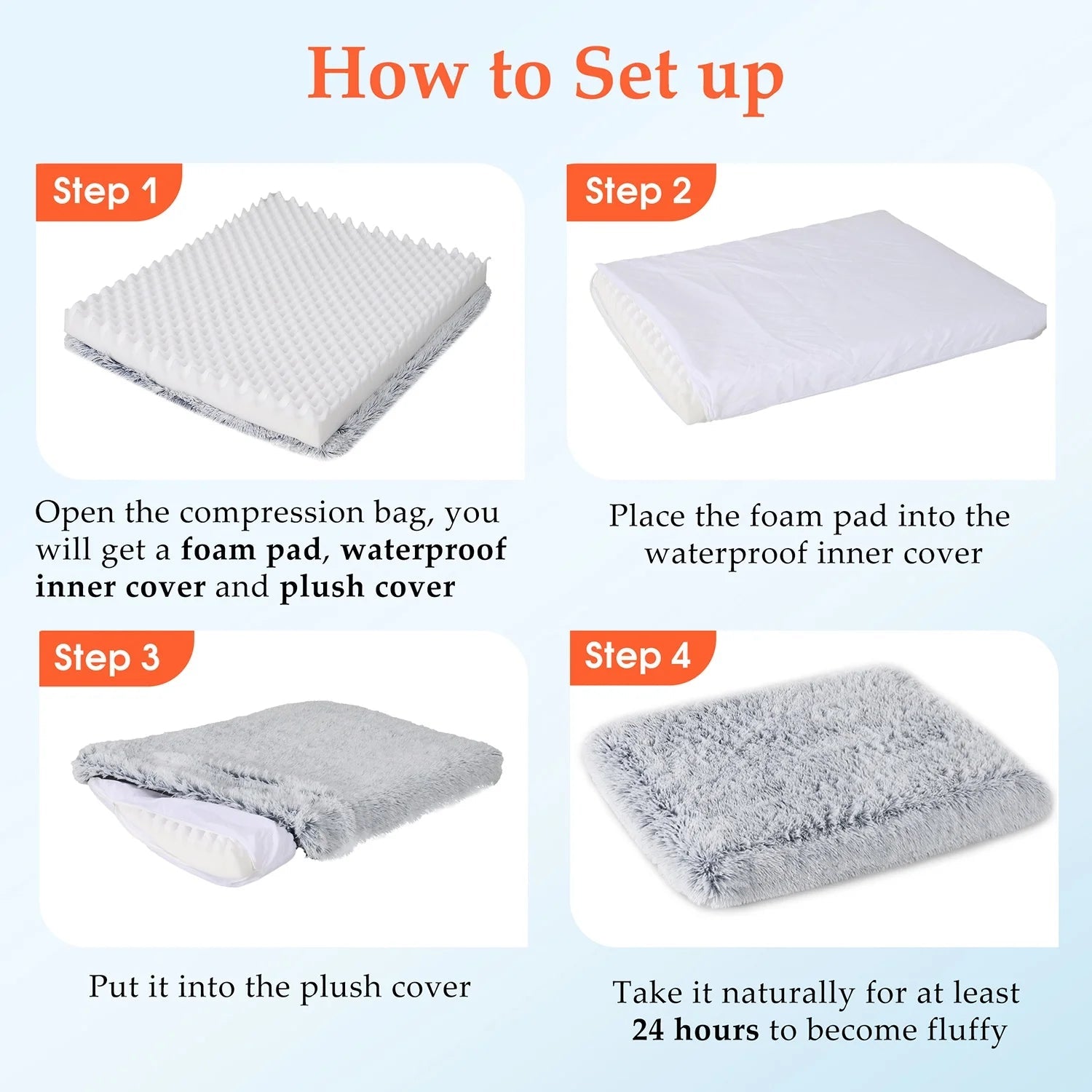 Dog gray Bed for Large furry friend MJ's Pet Closet