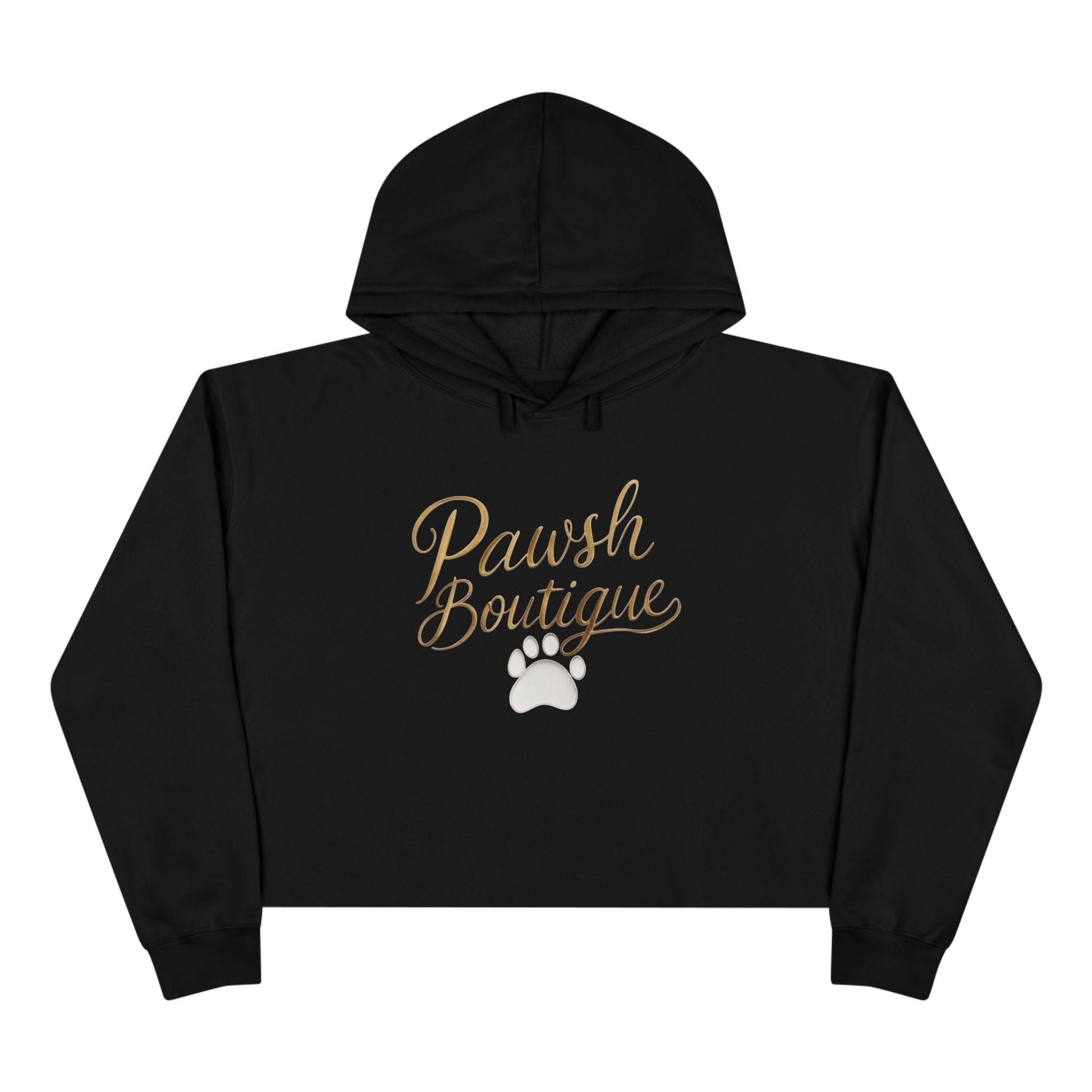 Cute Pawsh Dog Lover Crop Hoodie Printify