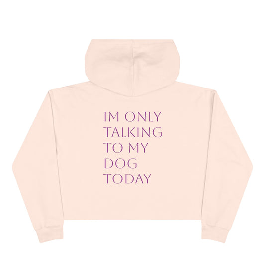 Cute Pawsh Dog Lover Crop Hoodie Printify