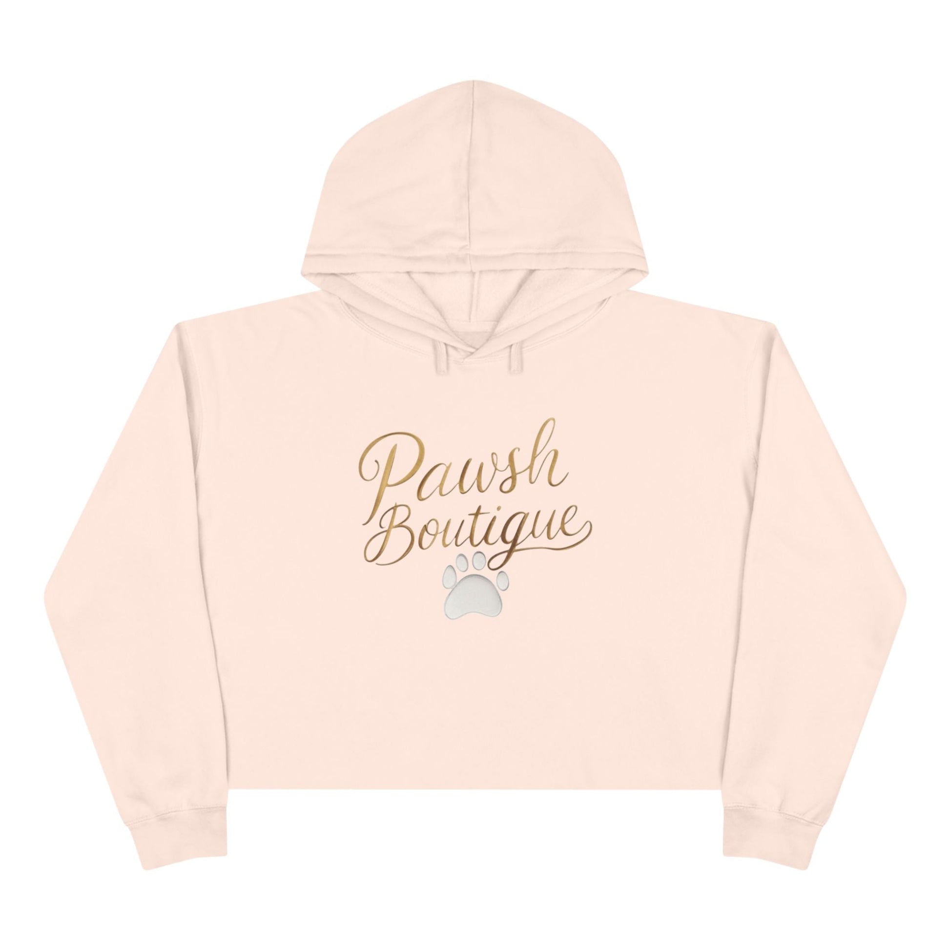 Cute Pawsh Dog Lover Crop Hoodie Printify