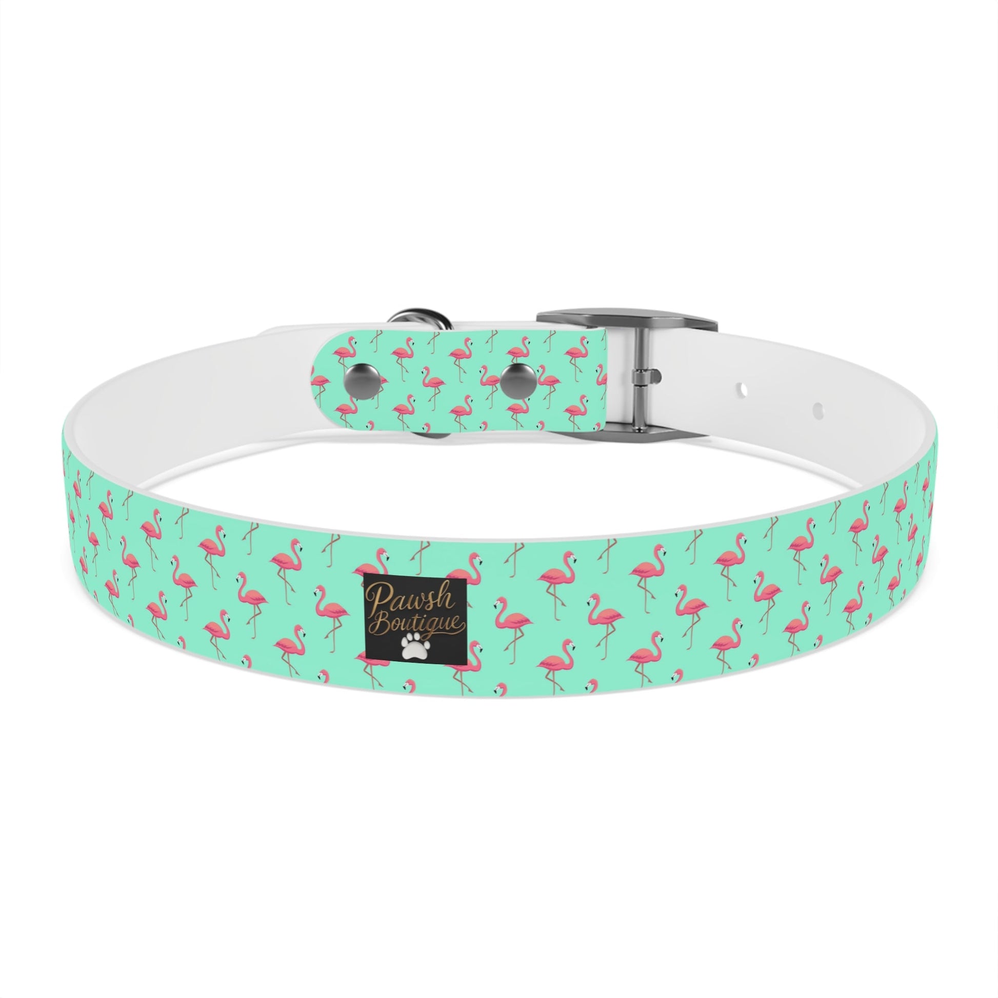 Flamingo Pattern Dog Collar, Stylish Pet Accessory, Summer Dog Gear, Perfect Gift for Dog Lovers, Adjustable Pet Collar, Tropical Dog Printify