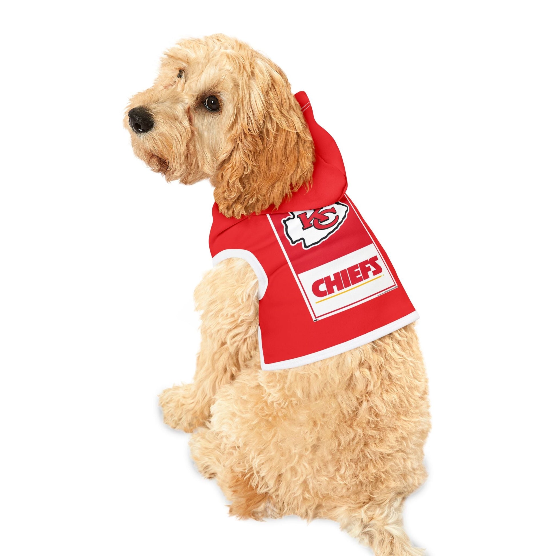Cozy Chiefs Hoodie for Game Day, Dog Hoodie, Pet Apparel for Football Fans, Athletic Dog Gear, Sports Hoodie for Dogs Printify