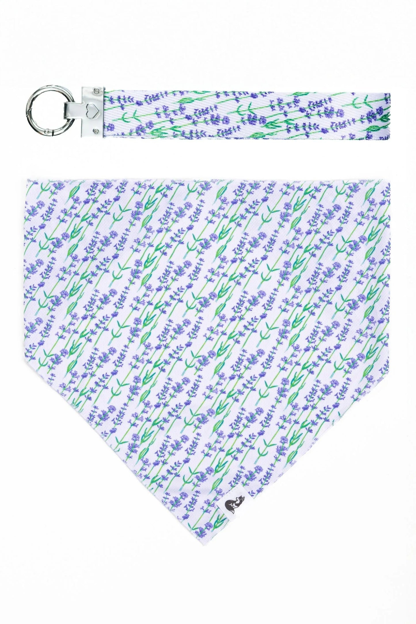 Lavender Blooms Dog Bandana & Matching Keychain Aria the Fox