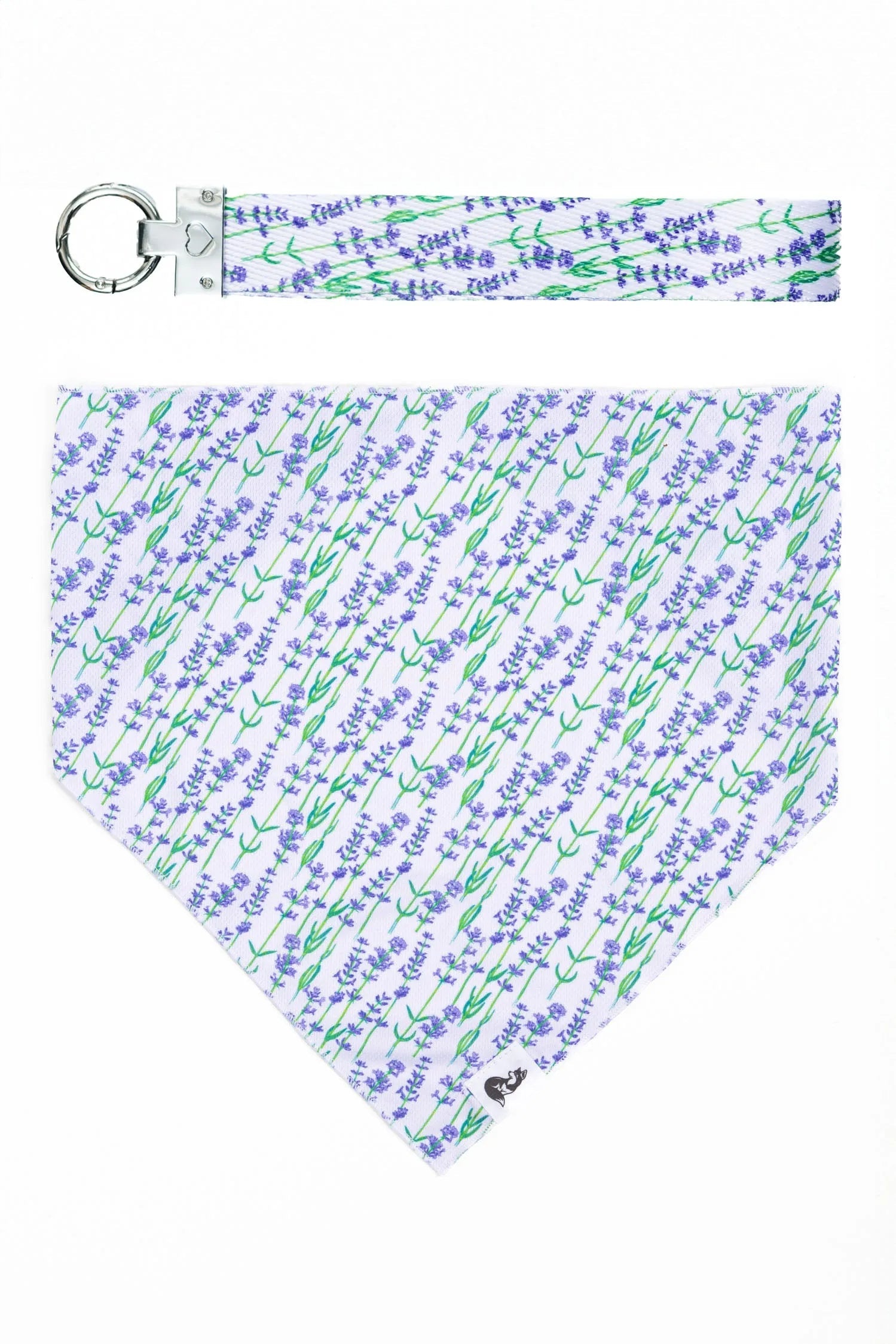 Lavender Blooms Dog Bandana & Matching Keychain Aria the Fox