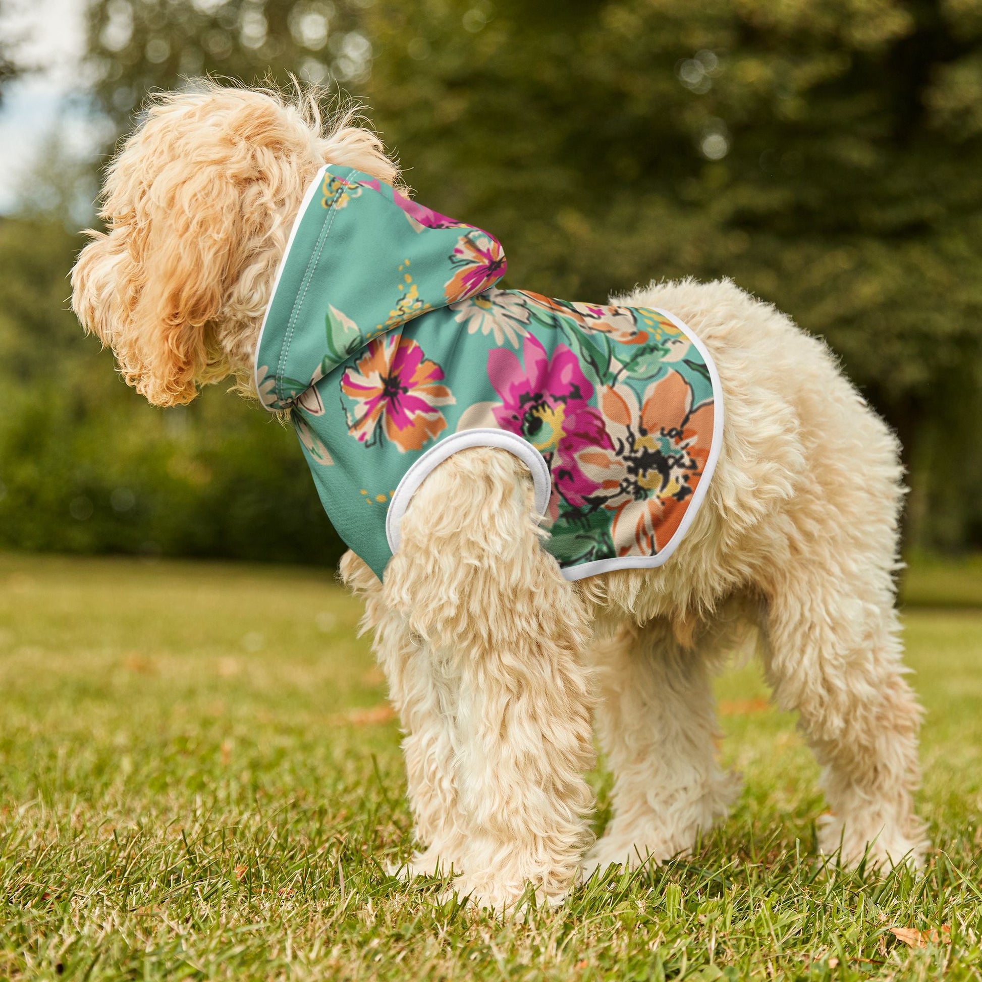 Floral Pet Hoodie Printify
