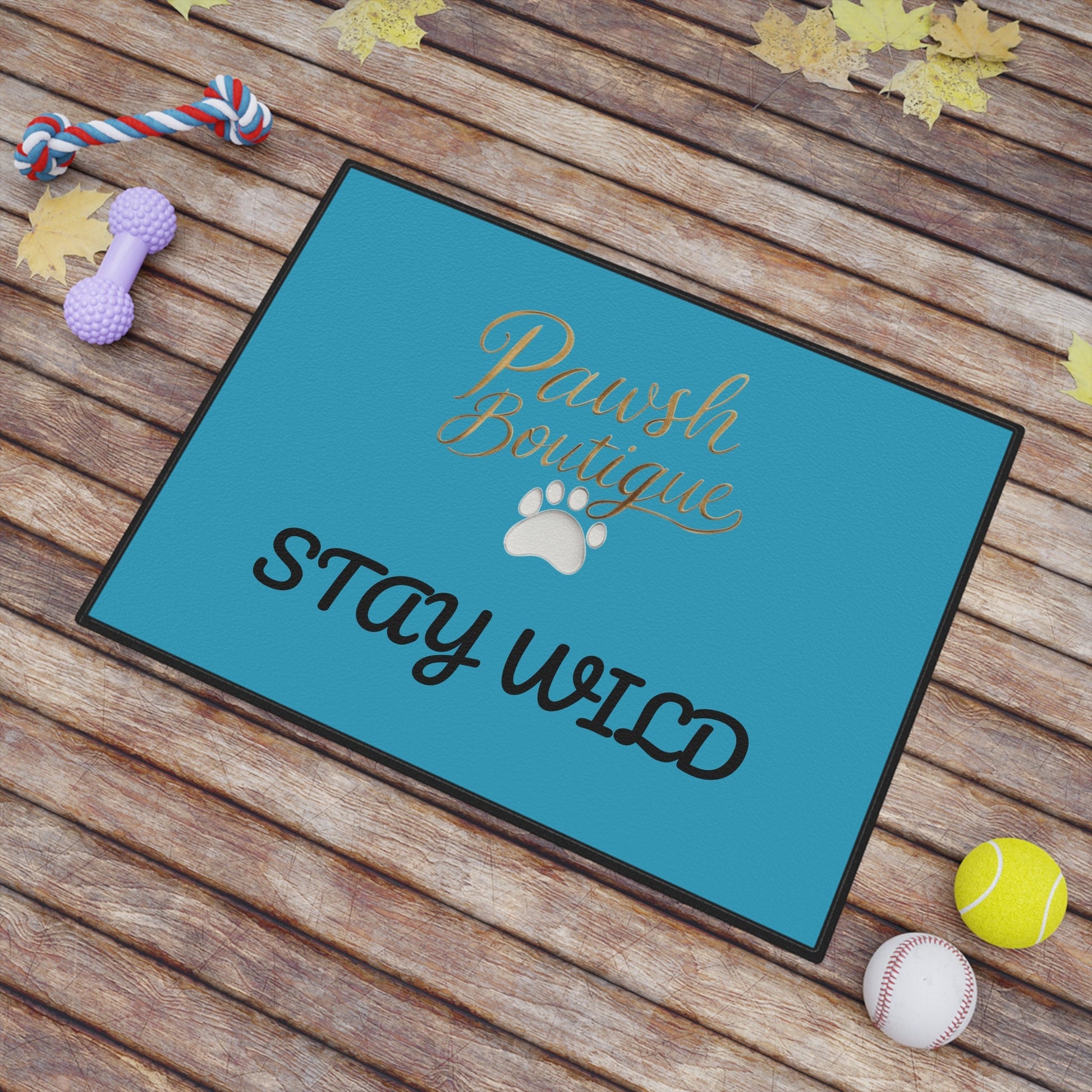 Pawsh Stay Wild Dog Mat - Durable Pet Mat 18" x 24" Printify
