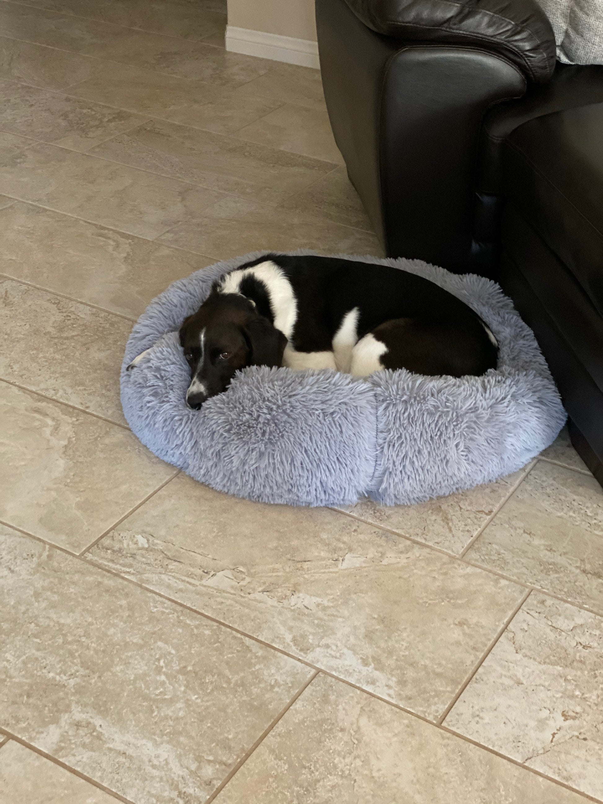 Mr. Peanut's 28" OrthoPlush® Pet Bed - Snowflake White Two Tone Mr. Peanut's Pet Carriers