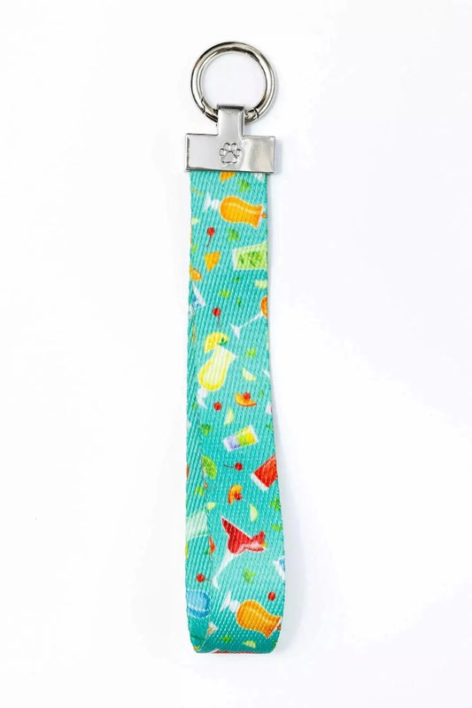 Seaside Sips Wristlet Keychain Aria the Fox