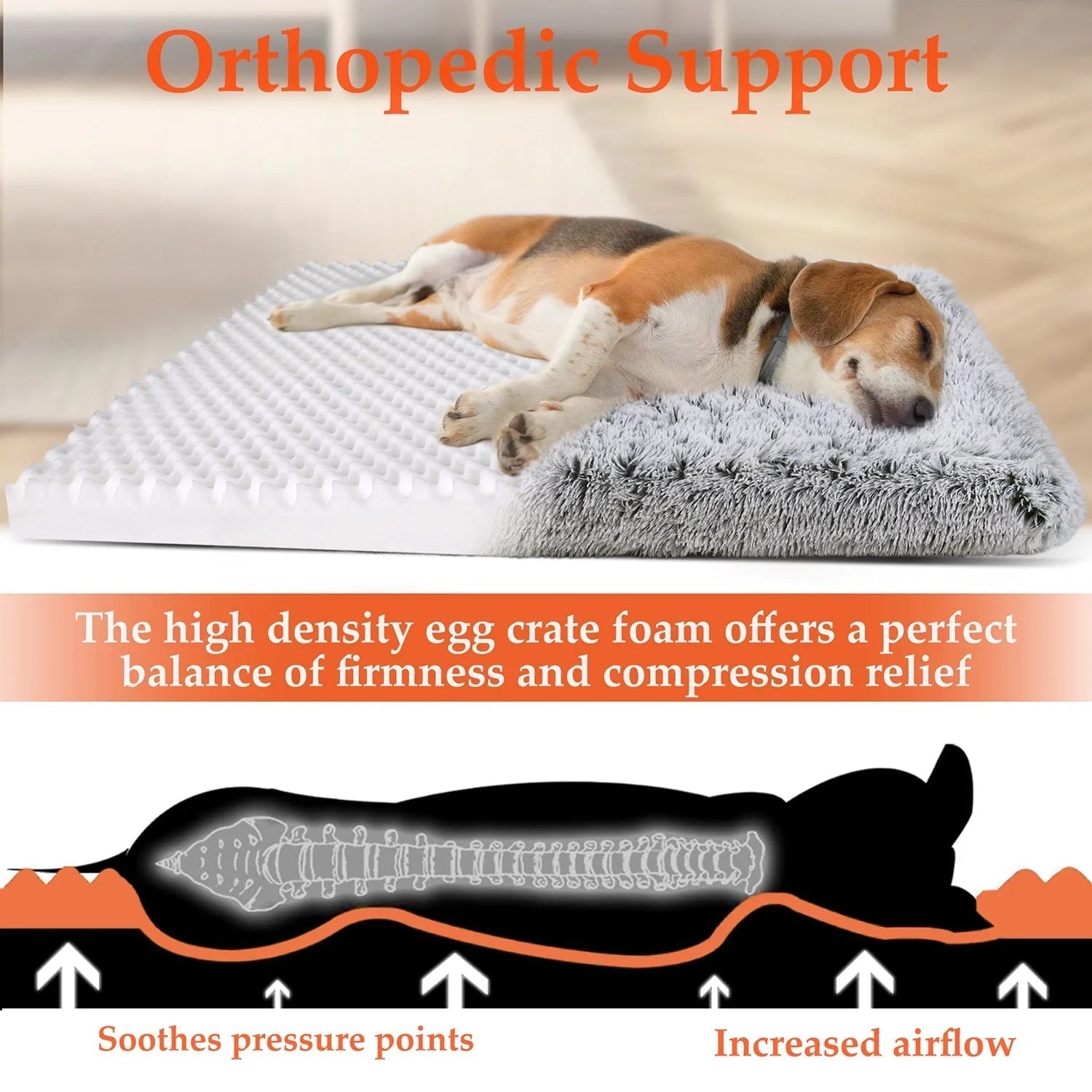 Dog gray Bed for Large furry friend MJ's Pet Closet