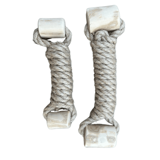 hemp rope + coffee wood toy rōmng