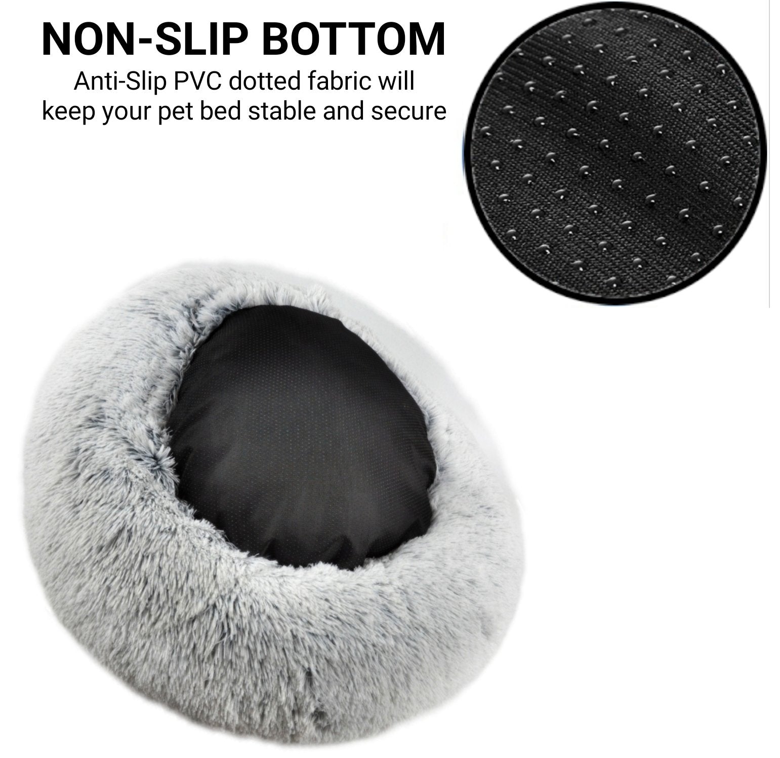 Mr. Peanut's 28" OrthoPlush® Pet Bed - Snowflake White Two Tone Mr. Peanut's Pet Carriers