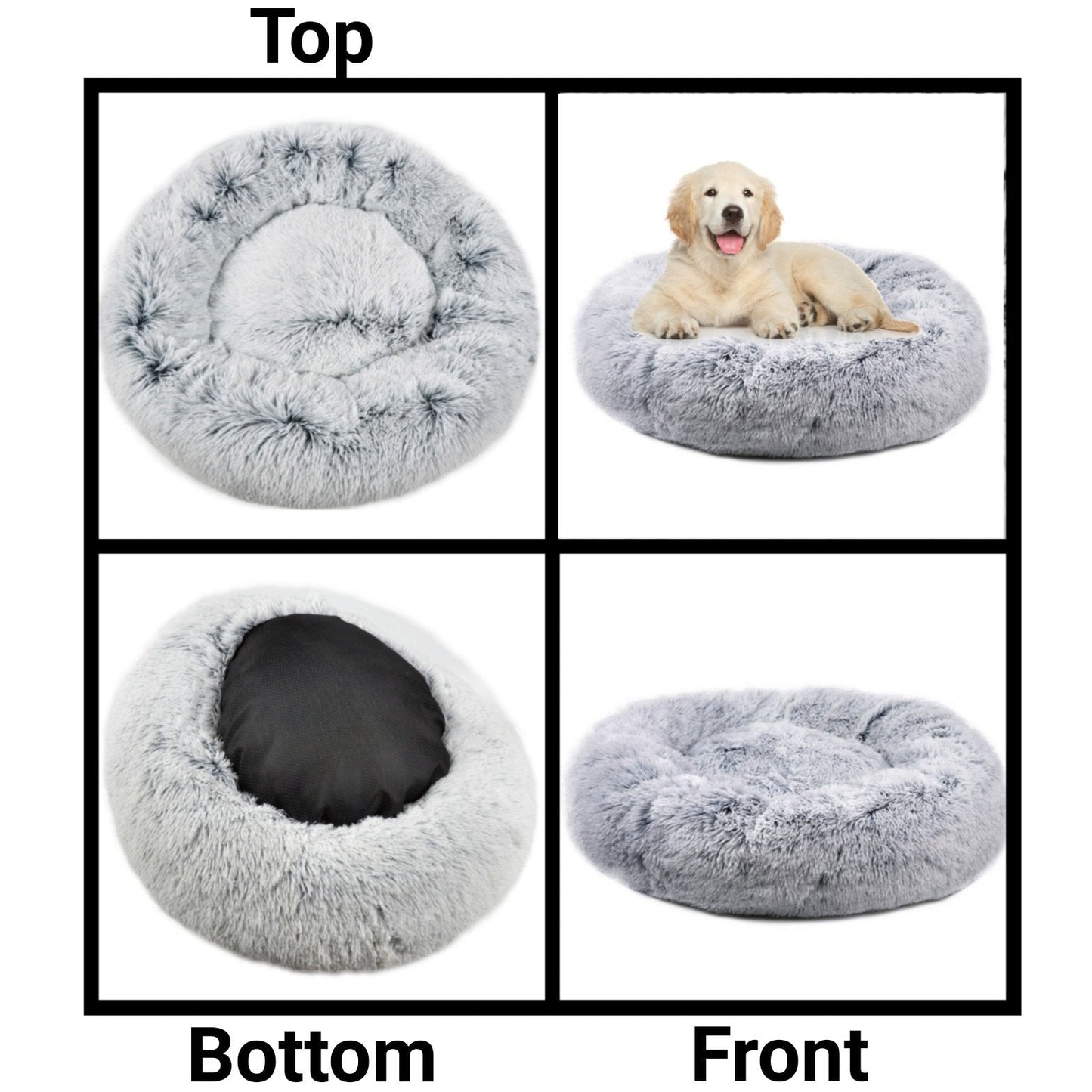Mr. Peanut's 28" OrthoPlush® Pet Bed - Snowflake White Two Tone Mr. Peanut's Pet Carriers