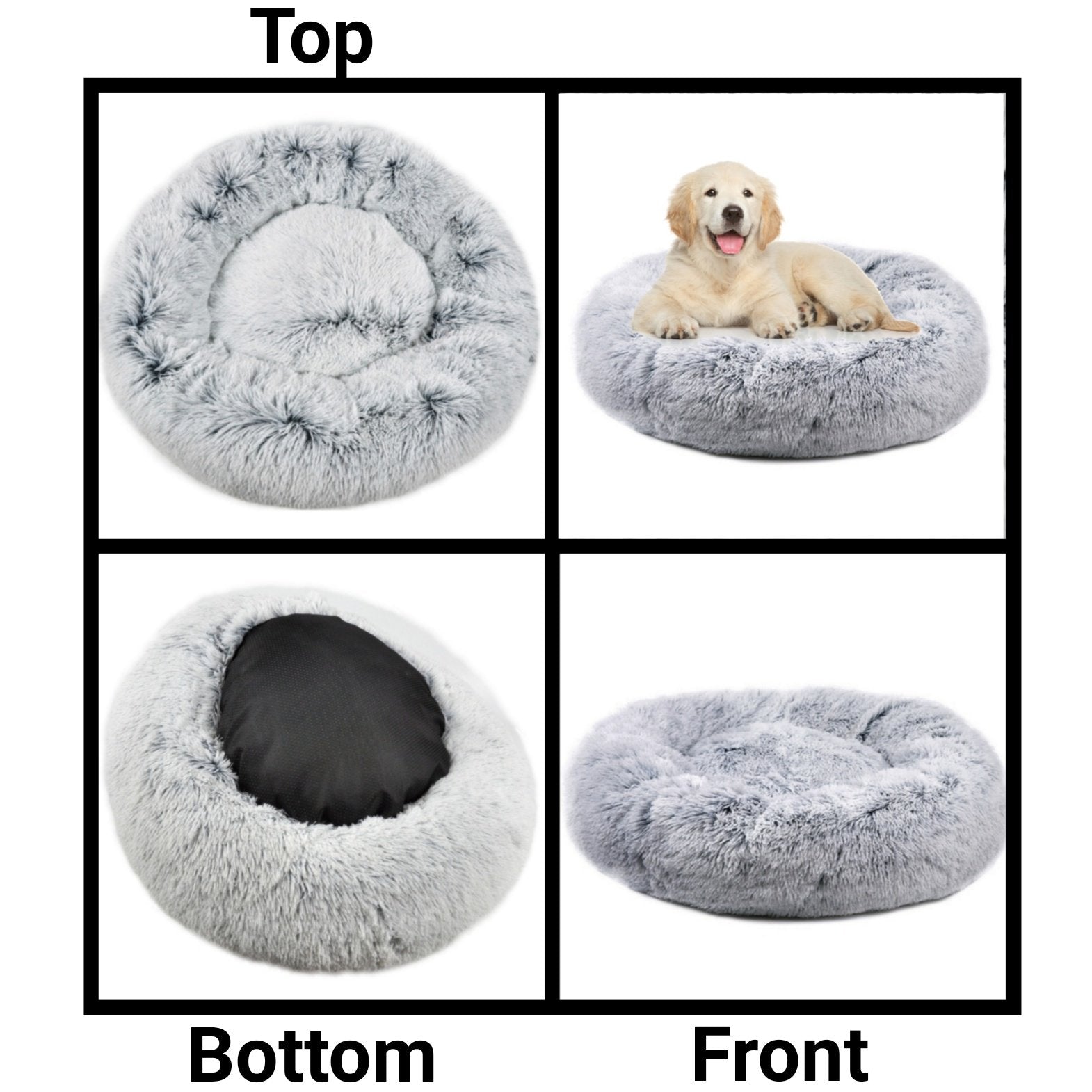 Mr. Peanut's 28" OrthoPlush® Pet Bed - Snowflake White Two Tone Mr. Peanut's Pet Carriers