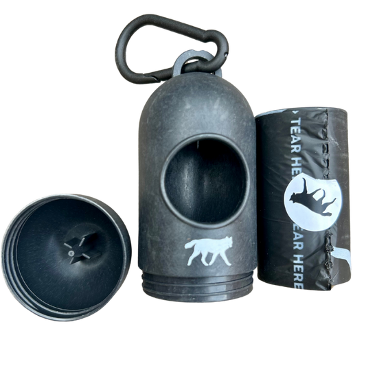 Bamboo Poop Bag Dispenser w/ 1 Compostable roll rōmng
